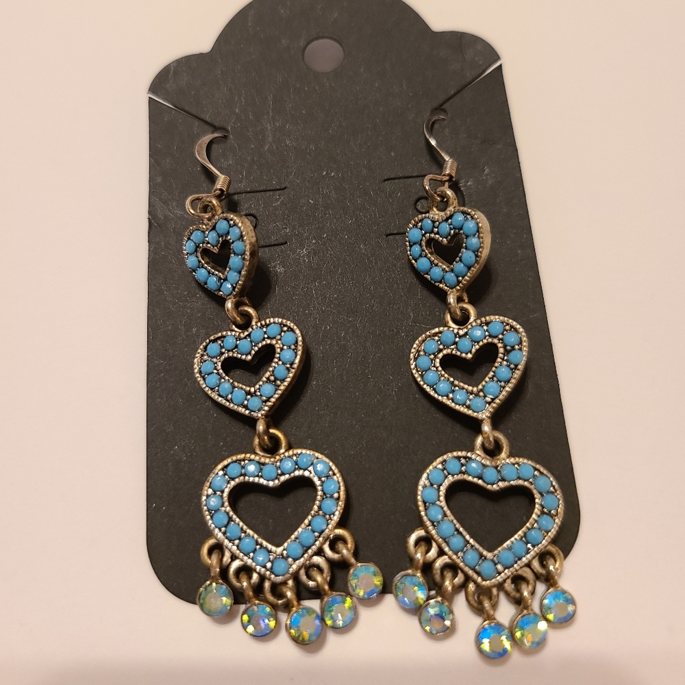 3 Heart Earrings
